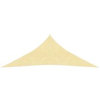 Aurinkovarjo purje HDPE, kolmikulmainen 3.6x3.6x3.6 m, beige