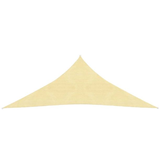 Aurinkovarjo purje HDPE, kolmikulmainen 3.6x3.6x3.6 m, beige
