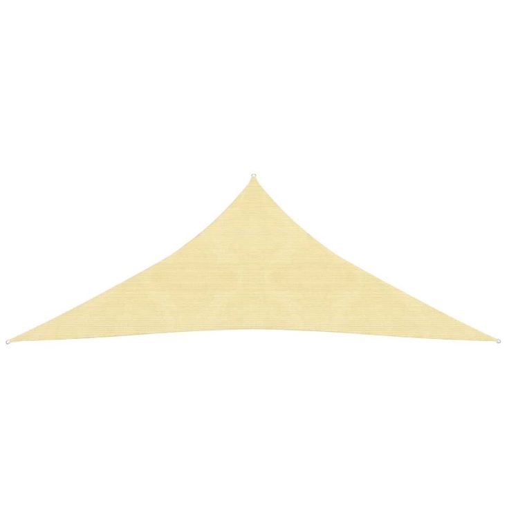 Aurinkovarjo purje HDPE, kolmikulmainen 3.6x3.6x3.6 m, beige