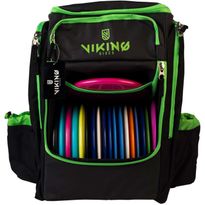 Frisbeegolfreppu Viking Discs Tour Bag, musta/lime