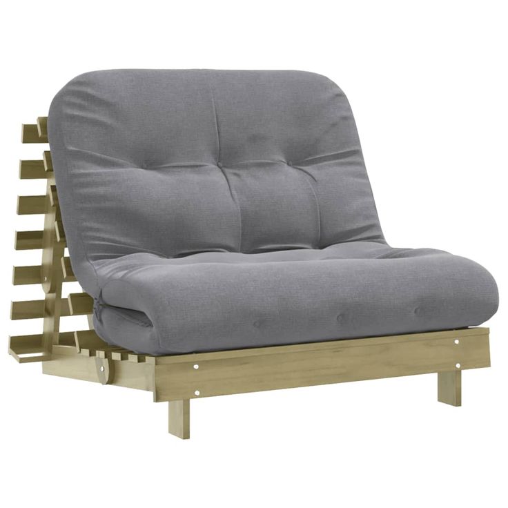Futon vuodesohva patjalla 100x206x11 cm kyllästetty mänty (46770)