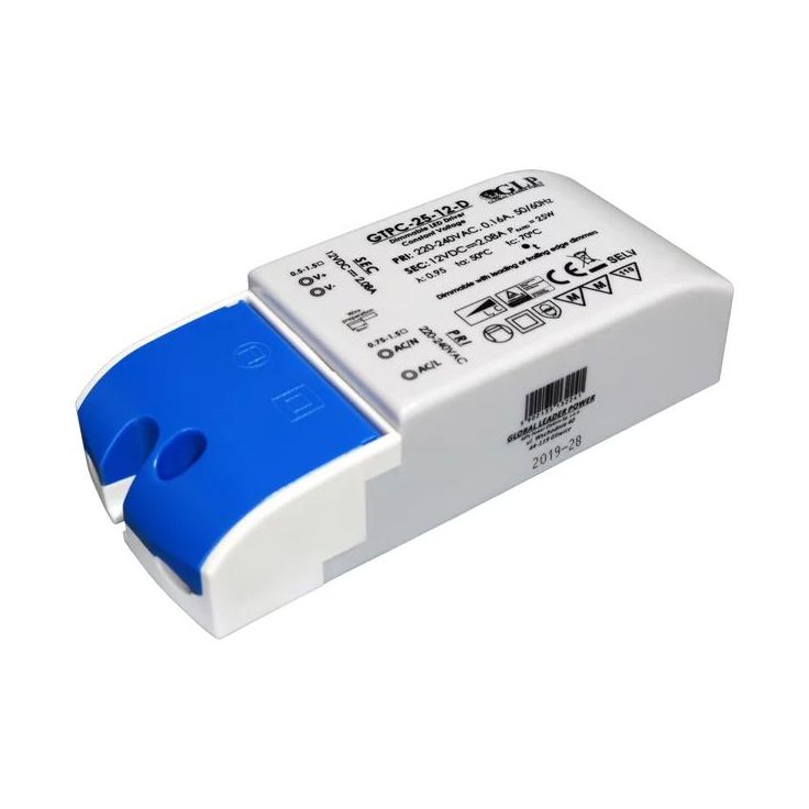 LED-liitäntälaite GLP Triac-himmennettävä, 12V, IP20, eri tehoja