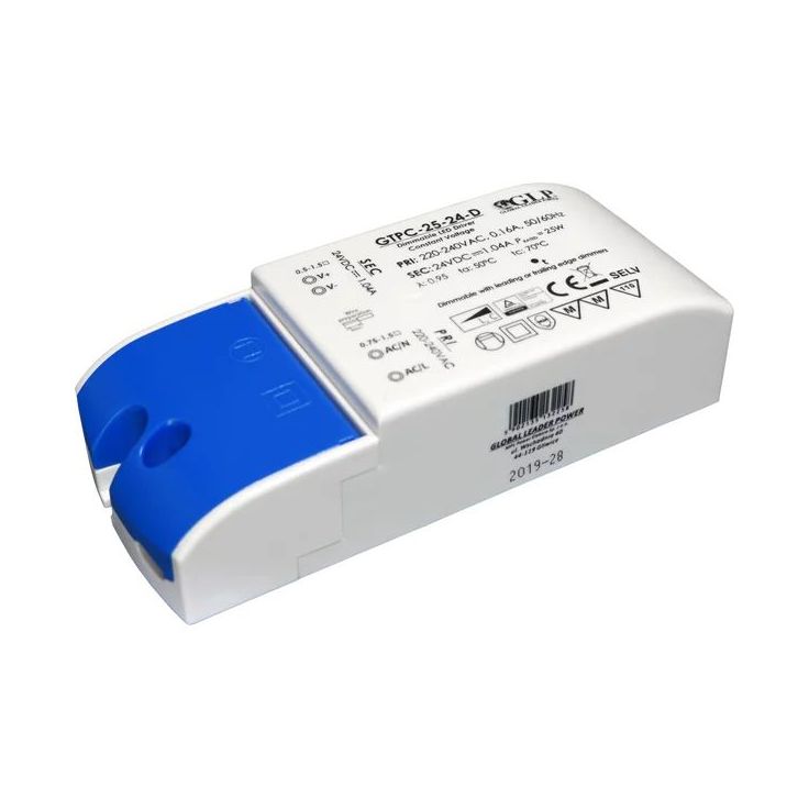 LED-liitäntälaite GLP Triac-himmennettävä, 24V, IP20, eri tehoja