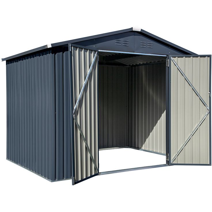 Pihavarasto Gop Cover-It, 4.5m2, teräs, tummanharmaa