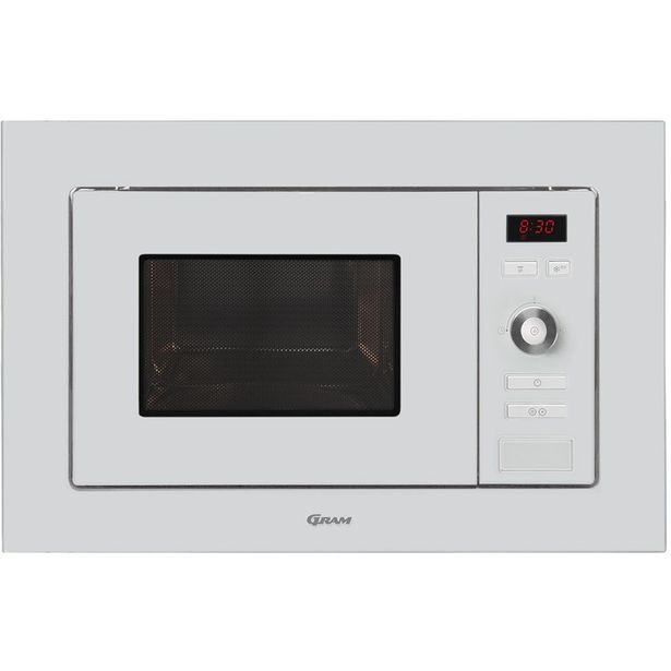 Mikroaaltouuni Gram IM 2611-90 W, 388x595x344mm, valkoinen, integroitava, Verkkokaupan poistotuote