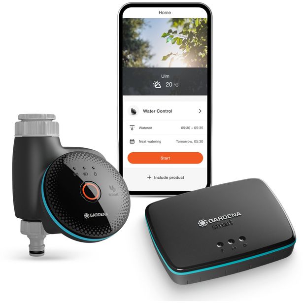 Kastelunohjain Gardena Smart Water Control sis. Smart Gateway