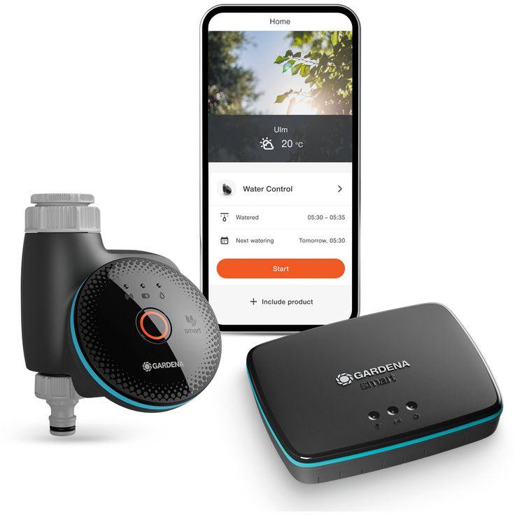 Kastelunohjain Gardena Smart Water Control sis. Smart Gateway