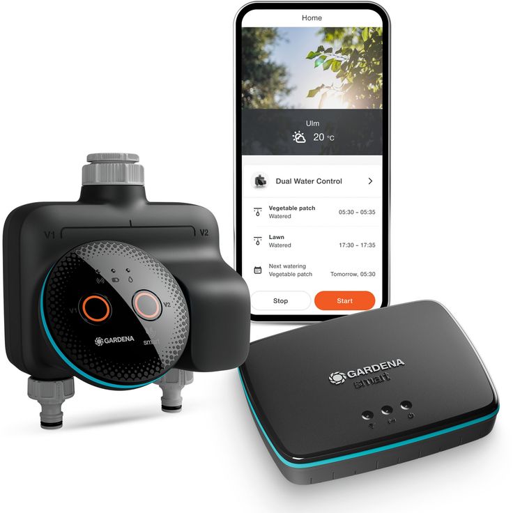 Kastelunohjain Gardena Smart Dual Water Control, 2 ulostuloa sis. Smart Gateway