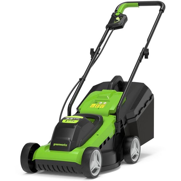 Akkuruohonleikkuri Greenworks G24LM33, 24V, ilman akkua