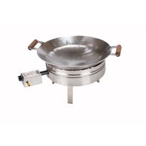 Wokkisetti GrillSymbol PRO-450-INOX Ø 45 cm D-300 kaasupoltin säädinletkusetti teräs