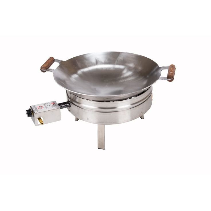 Wokkisetti GrillSymbol PRO-450-INOX Ø 45 cm D-300 kaasupoltin säädinletkusetti teräs