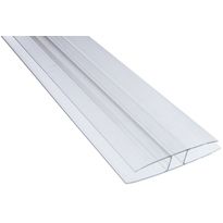 H-profiili Keraplast, 10mm, PC-muovia, kirkas, määrämittainen