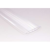 H-profiili Keraplast, 6mm, PC-muovia, kirkas, määrämittainen
