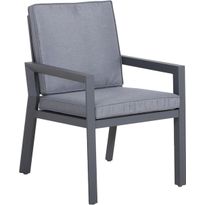 Tuoli Home4you Tomson, alumiinil, tummanharmaa, 2kpl, Verkkokaupan poistotuote