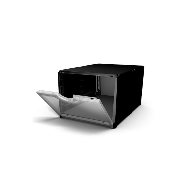Plus Box laatikko 402621-766-000, musta runko/läpinäkyvä ovi