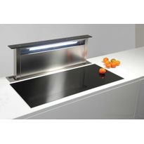 Liesituuletin S-DD2L/58TC, pöytätasoon asennettava 60cm, musta lasi, valaisimella