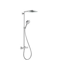 Sadesuihkusetti Hansgrohe Raindance Select S 300 Showerpipe, termostaattihanalla, suihkupää ⌀300mm, vettä säästävä, yläsuihkulla ja käsisuihkulla, kiiltävä kromi