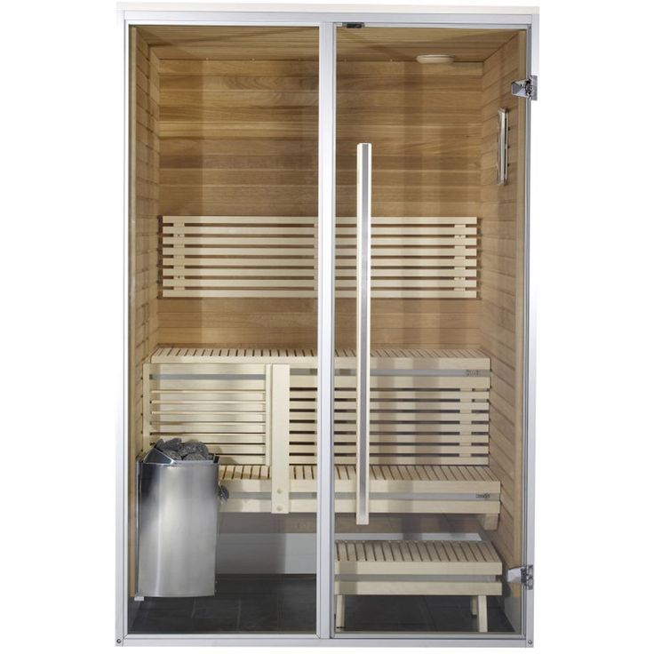 Kylpyhuonesauna Sirius Formula, 1200x1240, eri materiaaleja, lämpökäsitelty panelointi