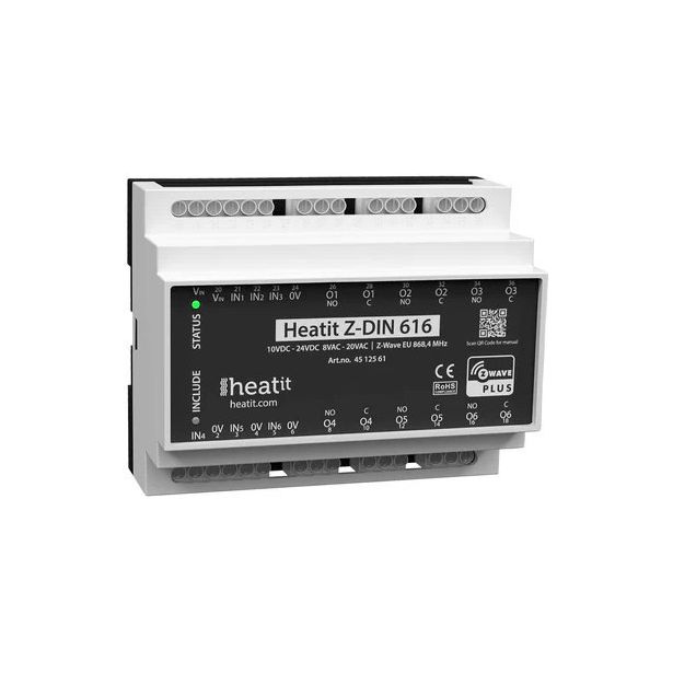Releyksikkö Heatit Z-Wave Z-DIN 616-6x16A
