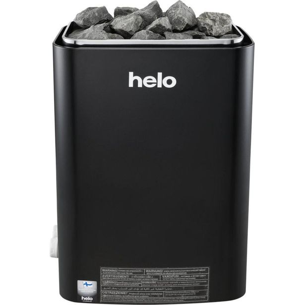 Sähkökiuas Helo Vienna 80 STS, 8kW, 8-12m³, kiinteä ohjaus, musta
