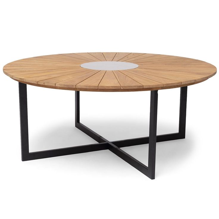 Pöytä Hillerstorp Ringsjö, 180cm, tiikki/alumiini