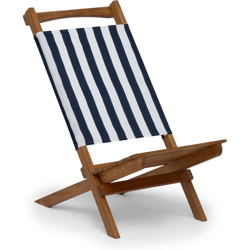 Lepotuoli Hillerstorp Mölle, taitettava, akaasia, sininen/valkoinen