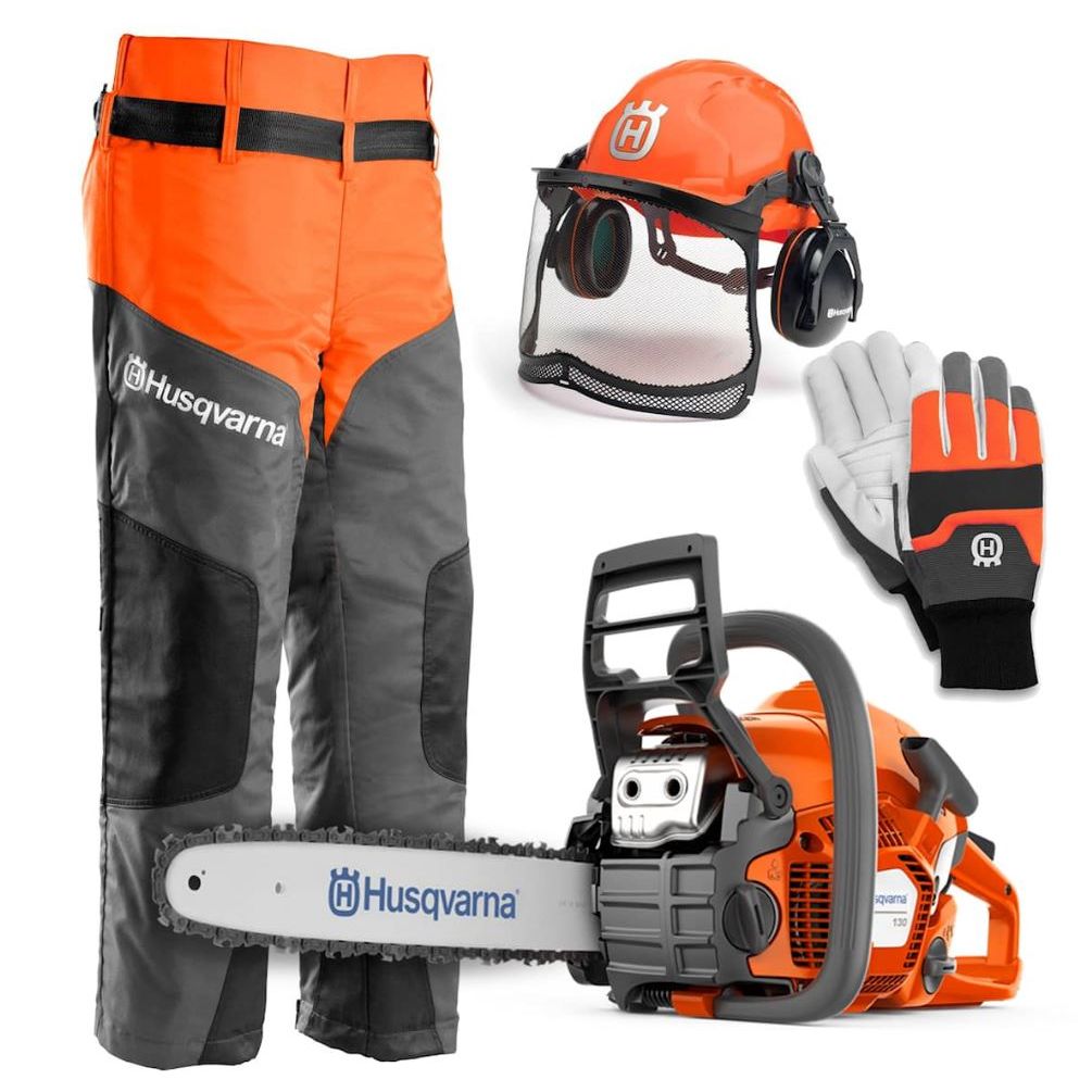 Husqvarna 130 -moottorisaha (14") Functional-suojavarustepaketilla