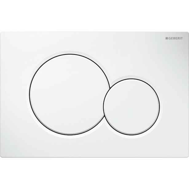 Huuhtelupainike, Geberit Sigma01, 2-H, valkoinen