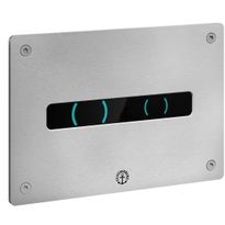 Elektroninen huuhtelupainike Gustavsberg Trimont XS, sensoriohjattu, ruostumaton teräs, kaksoishuuhtelu