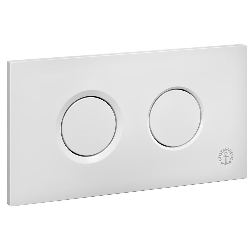 Seinä-WC:n huuhtelupainike Gustavsberg Trimont XT, pneumaattinen, valkoinen