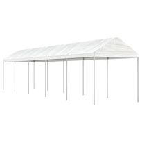 Huvimaja katolla valkoinen 11,15x2,28x2,69 m polyeteeni