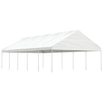 Huvimaja katolla valkoinen 11,15x5,88x3,75 m polyeteeni