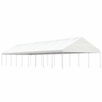 Huvimaja katolla valkoinen 20,07x5,88x3,75 m polyeteeni
