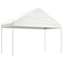 Huvimaja katolla valkoinen 4,08x2,23x3,22 m polyeteeni
