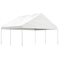 Huvimaja katolla valkoinen 4,46x5,88x3,75 m polyeteeni