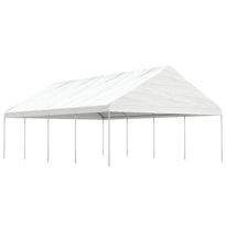 Huvimaja katolla valkoinen 8,92x5,88x3,75 m polyeteeni