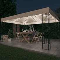 Huvimaja LED-valonauhoilla, 3x4m, kangas, eri värejä
