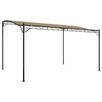 Huvimaja taupe 4x3 m 180 g/m² kangas ja teräs (62396)