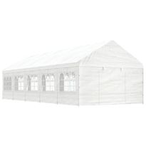 Huvimaja valkoinen 11,15x4,08x3,22 m polyeteeni