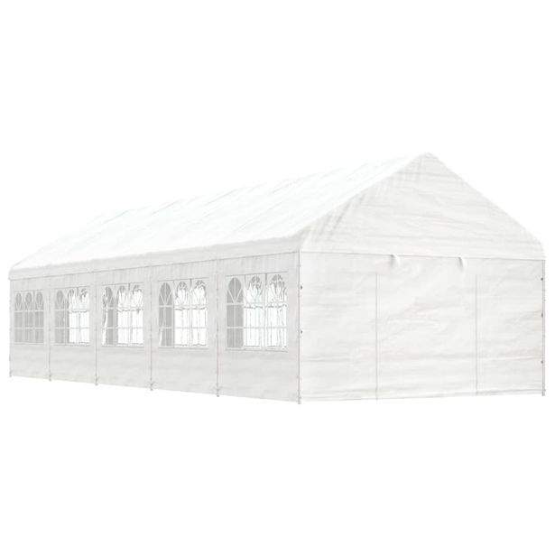 Huvimaja valkoinen 11,15x4,08x3,22 m polyeteeni