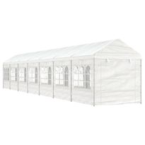 Huvimaja valkoinen 15,61x2,28x2,69 m polyeteeni