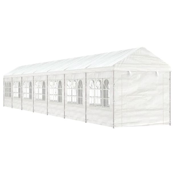 Huvimaja valkoinen 15,61x2,28x2,69 m polyeteeni