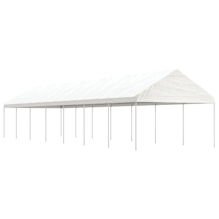 Huvimaja valkoinen 15,61x4,08x3,22 m polyeteeni