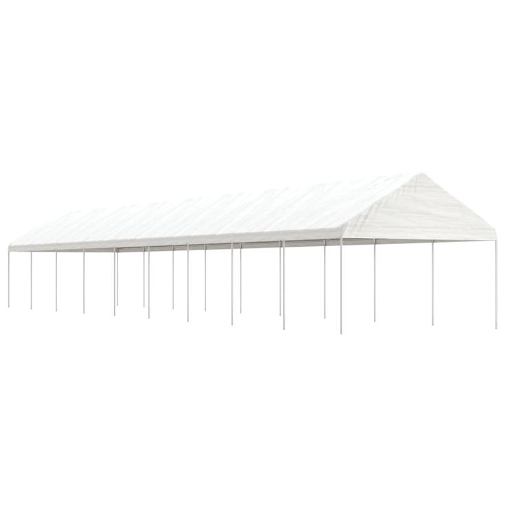 Huvimaja valkoinen 20,07x4,08x3,22 m polyeteeni
