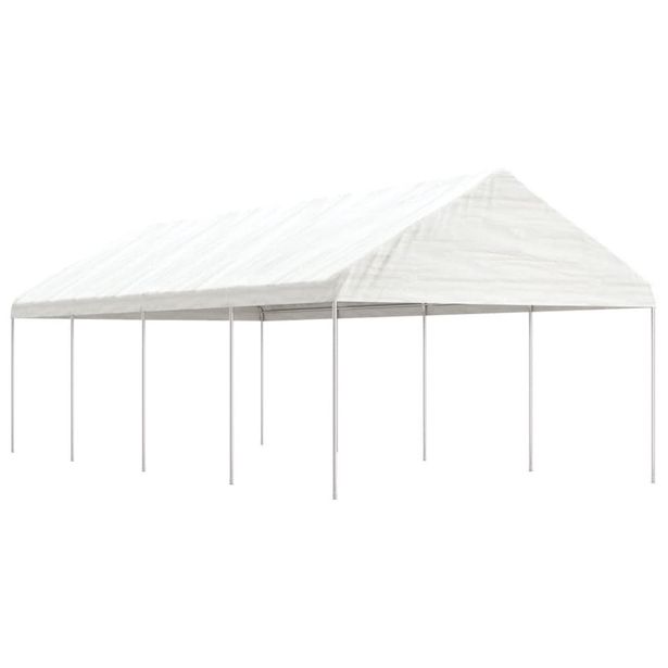 Huvimaja valkoinen 8,92x4,08x3,22 m polyeteeni