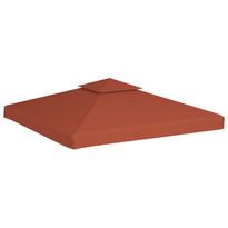 Huvimajan katto 2 kerrosta 310 g / m² 3x3 m terrakotta (46616)