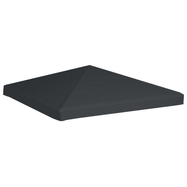 Huvimajan katto 310 g / m² 3x3 m harmaa (44781)