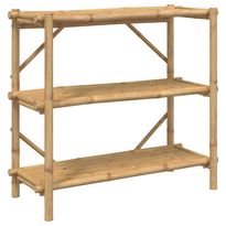 Hylly 3-tasoinen 100x40x90 cm bambu (66458)