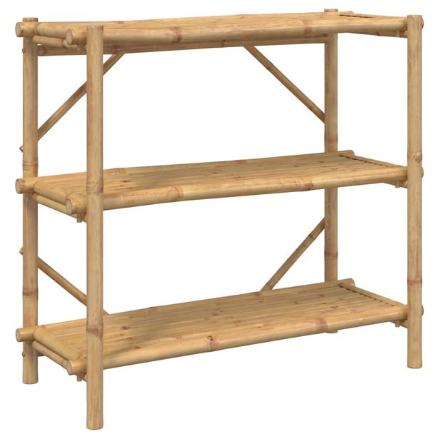 Hylly 3-tasoinen 100x40x90 cm bambu (66458)