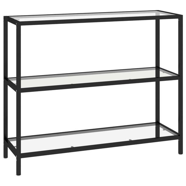 Hylly läpinäkyvä 100x36x90 cm karkaistu lasi (31629)